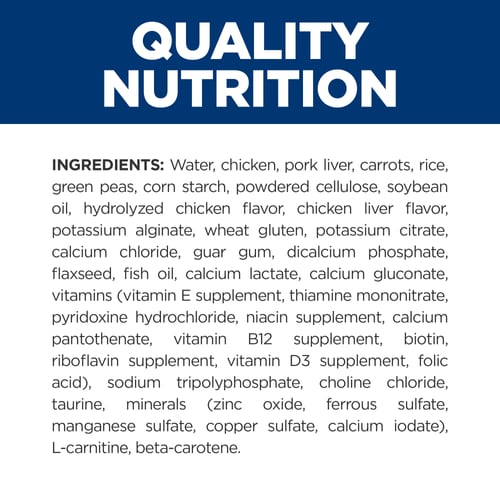 c/d Multicare Chicken, Vegetables & Rice Stew Dog Food Ingredient Panel
