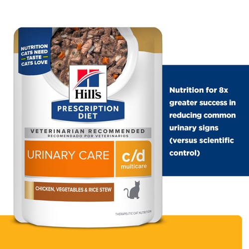c/d Multicare Chicken, Vegetables & Rice Stew Cat Food Key Claims