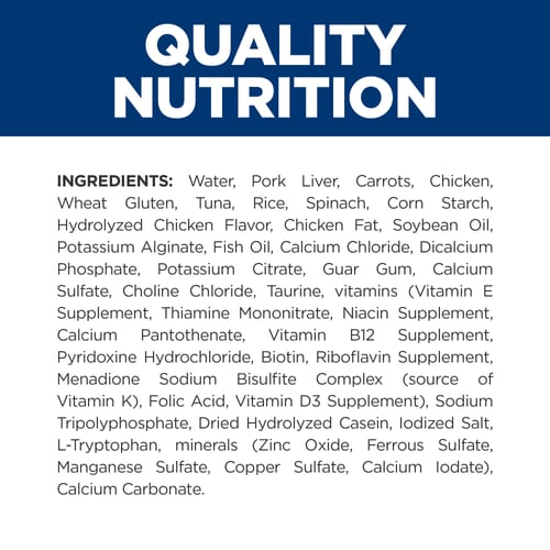 c/d Multicare Stress Vegetable & Tuna Stew Cat Food Ingredient Panel