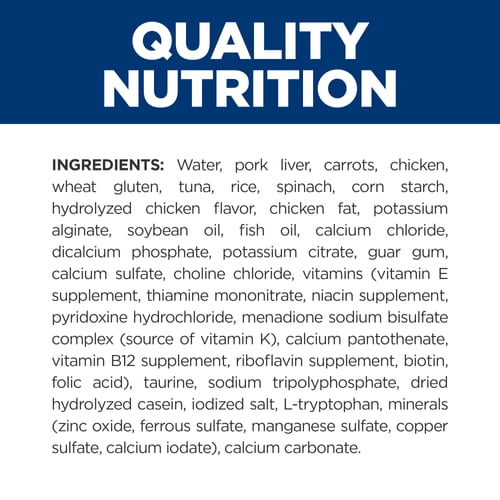 c/d Multicare + Metabolic Vegetable, Tuna & Chicken Stew Cat Food Ingredient Panel