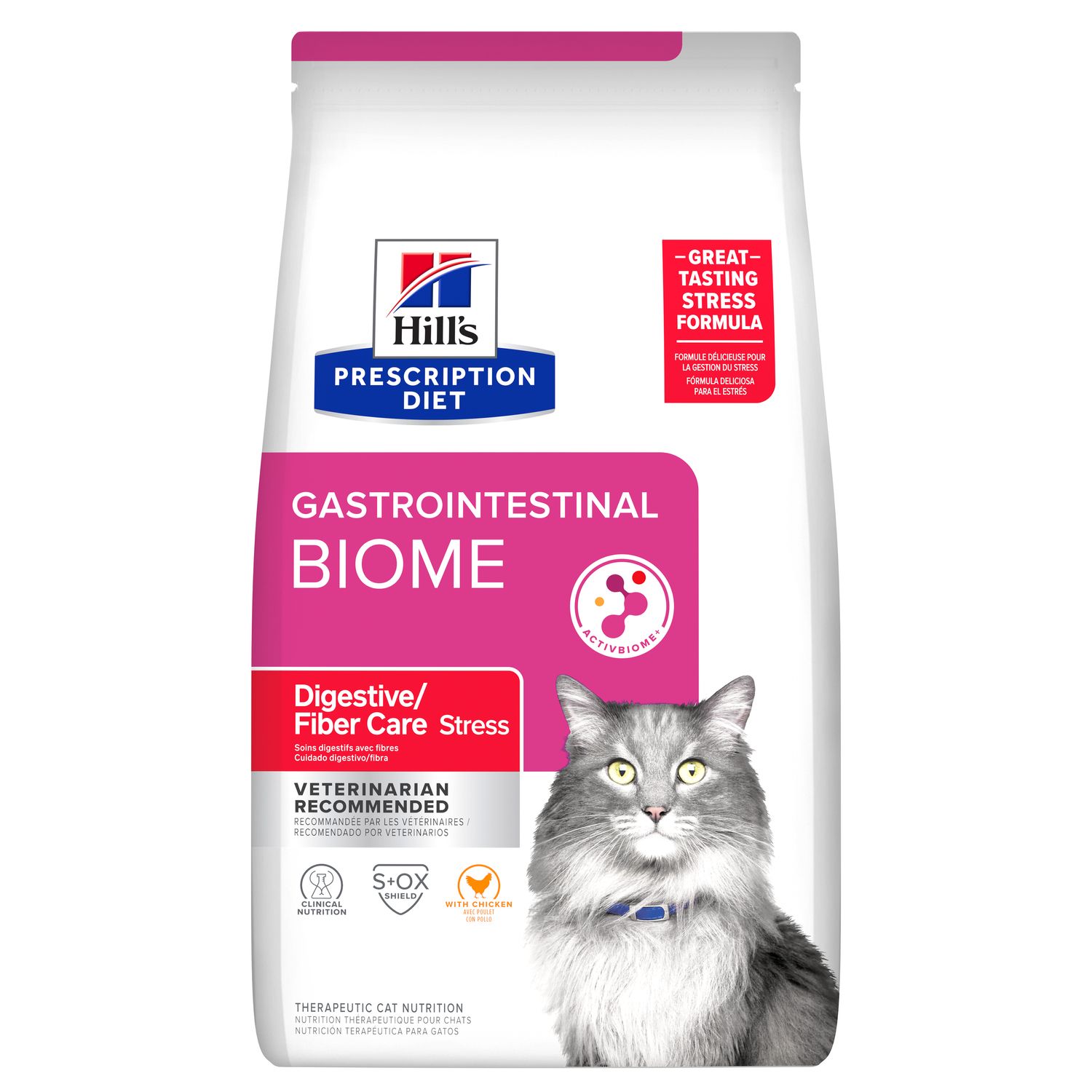  Gastrointestinal Biome Stress with Chicken Cat Food Packshot