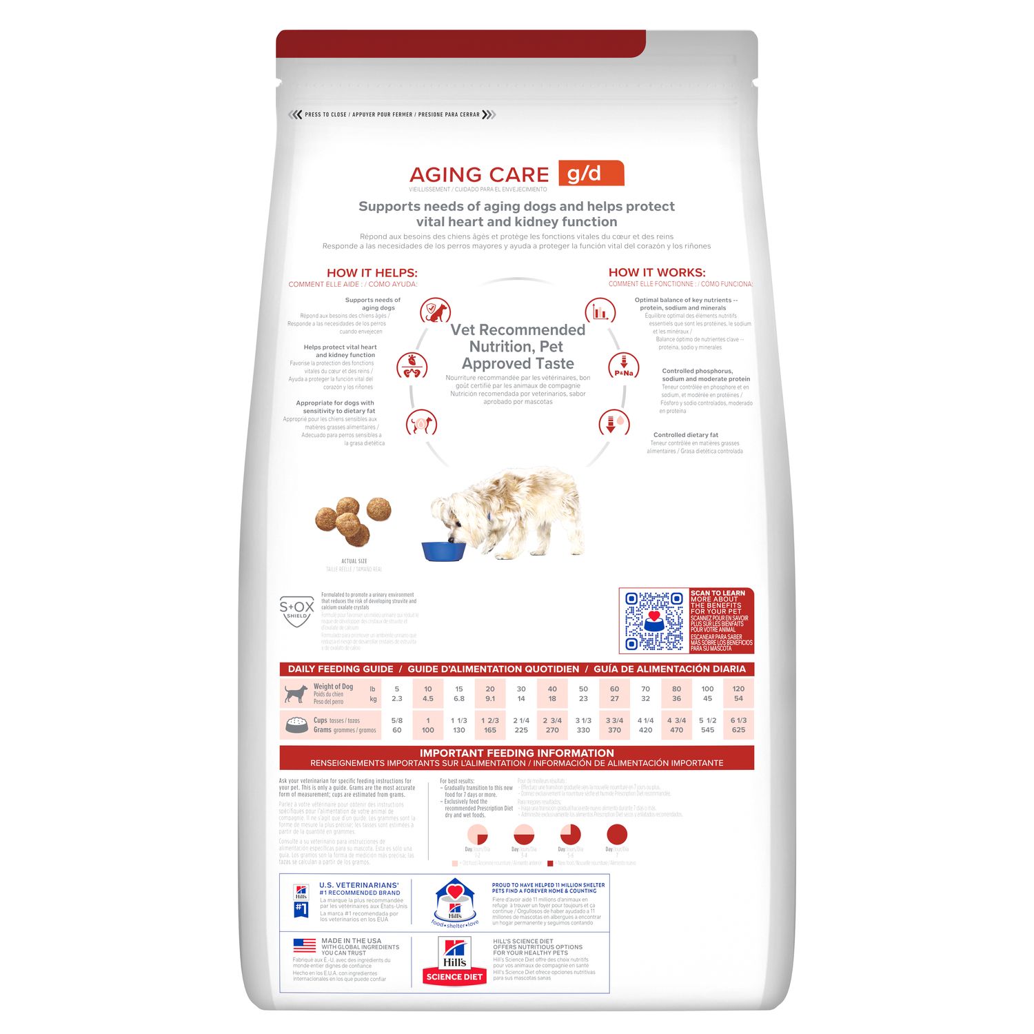 g/d Chicken Flavor Dry Dog Food Packshot
