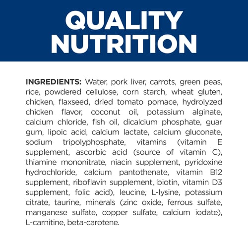 Metabolic Weight Vegetables, Rice & Chicken Stew Dog Food Ingredient Panel