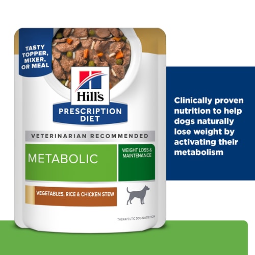Metabolic Weight Vegetables, Rice & Chicken Stew Dog Food Key Claims