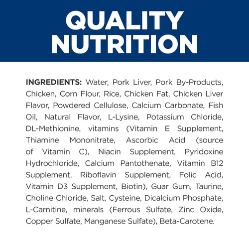 y/d with Chicken Wet Cat Food Ingredient Panel