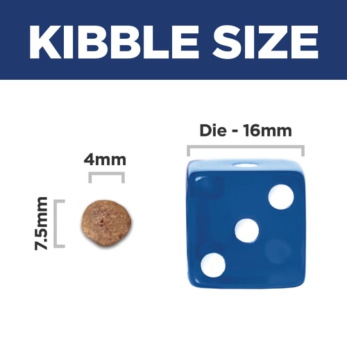 Adult 11+ Small & Mini Chicken, Brown Rice & Barley Recipe Dog Food Food Shot Scale