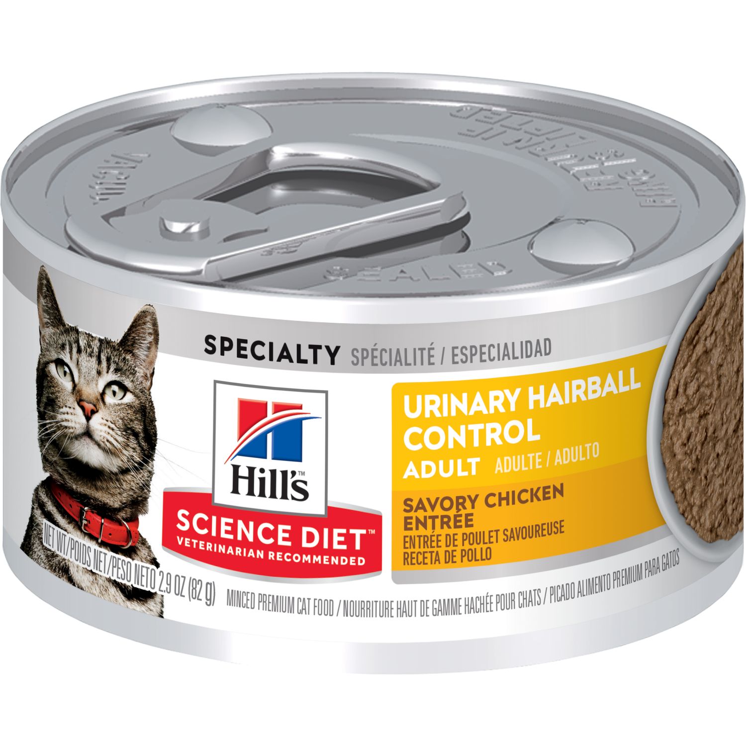 Adult Urinary Hairball Control Savory Chicken Entrée cat food Packshot